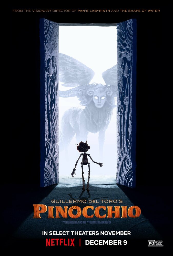 Пиноккио Гильермо дель Торо (2022) постер