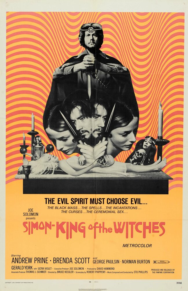 Саймон, король ведьм (1971) постер